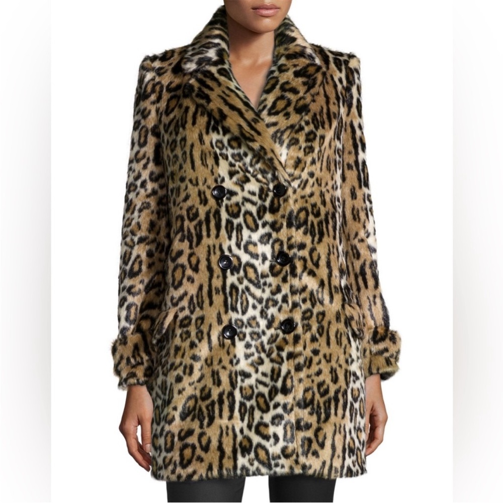 Alice + Olivia Leopard Print Coat - Picture 3 of 10